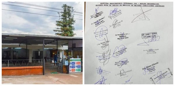 MÉDICOS DEL HOSP. RESPIRATORIO PIDEN MEJORES CONDICIONES LABORALES
