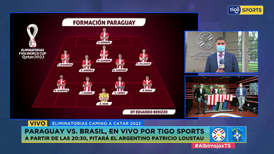Pablo García y el once de la Albirroja para medir a Brasil