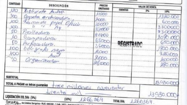 Denuncian otras facturas en rendición de la Gobernación