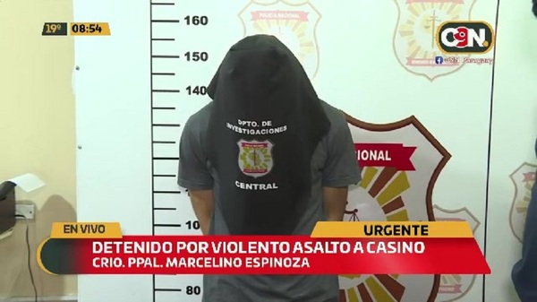 Detenido por violento asalto a casino en Capiatá - C9N