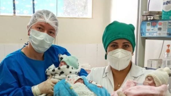 Esperaban dos nenes y una nena, vinieron Abel, Axel y Alan