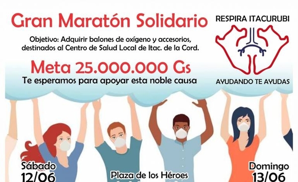Diario HOY | Itacurubí Respira: organizan maratón para comprar balones de oxígeno para el centro de salud