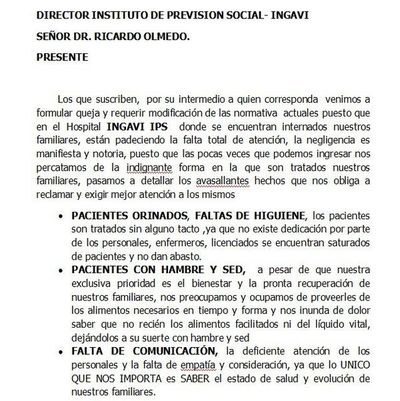 IPS Ingavi: hacen pasar hambre a pacientes y familiares gastan millones en medicamentos, denuncian - Nacionales - ABC Color