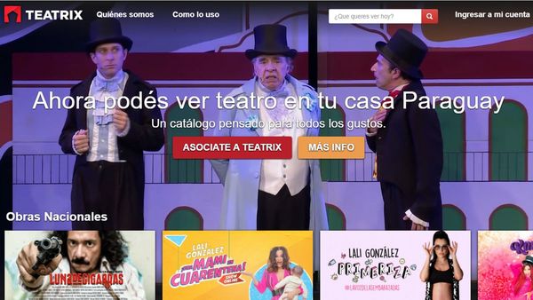 Llega a Paraguay el streaming de teatro