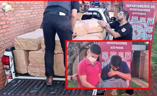 Allanamientos derivan en dos detenciones y 1.200kg de droga incautada