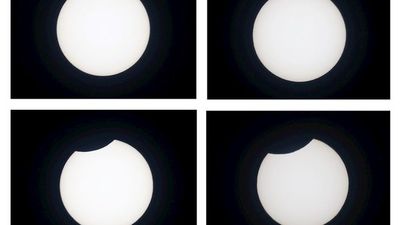 El eclipse anular dejó imágenes de un Sol menguante