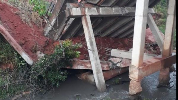 San Pedro: MOPC registró "deterioro" en el puente que cayó