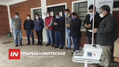 ROTARY CLUB ENCARNACIÓN APOYA AL HOSPITAL REGIONAL CON EQUIPO DE ALTO FLUJO.