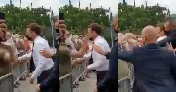 “Imbécil y violento”: Condenan a prisión al hombre que abofeteó a Emmanuel Macron en un acto electoral - C9N