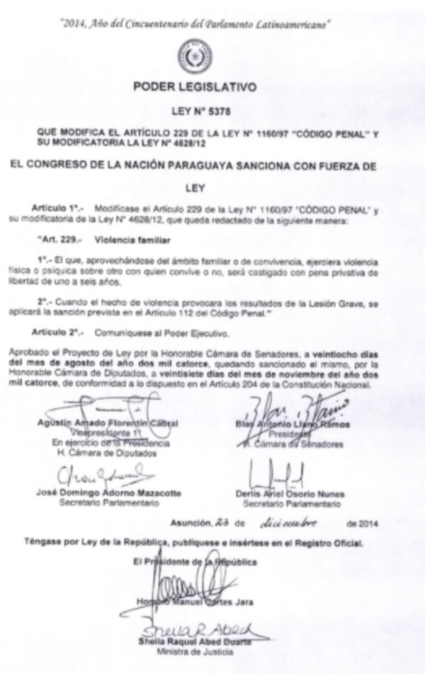 Piden que Senado no apruebe modificación que reduce la pena por violencia familiar - Nacionales - ABC Color