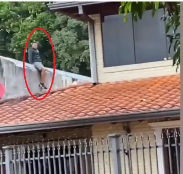 ¿El ladrón araña? Un joven trepó murallas para intentar escapar de la policía | Ñanduti