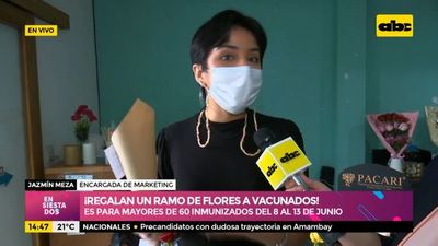 ¡Regalan un ramo de flores a los vacunados! - Ensiestados - ABC Color
