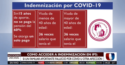 IPS: familiares de fallecidos por covid pueden cobrar indemnización