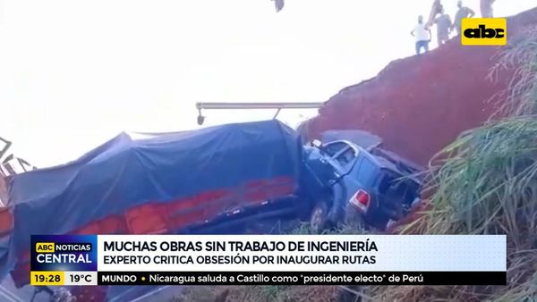 Existen muchas obras sin trabajo de ingeniería - ABC Noticias - ABC Color