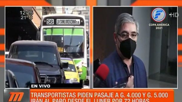 Pasaje a 4.000 y 5.000 guaraníes, exigen transportistas