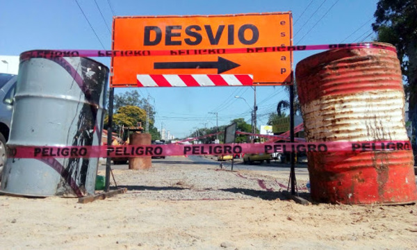 Desvíos en barrio María Auxiliadora por obras sobre Primer Presidente | Ñanduti