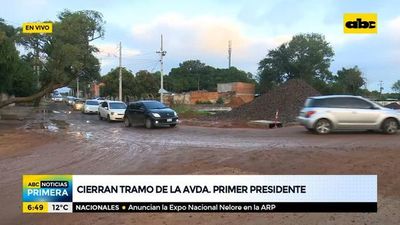 Cierran tramo Primer Presidente por trabajos pluviales - ABC Noticias - ABC Color