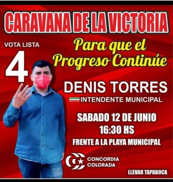 Intendente de Areguá organiza “caravana de la victoria” a pesar de la crítica situación sanitaria - Nacionales - ABC Color