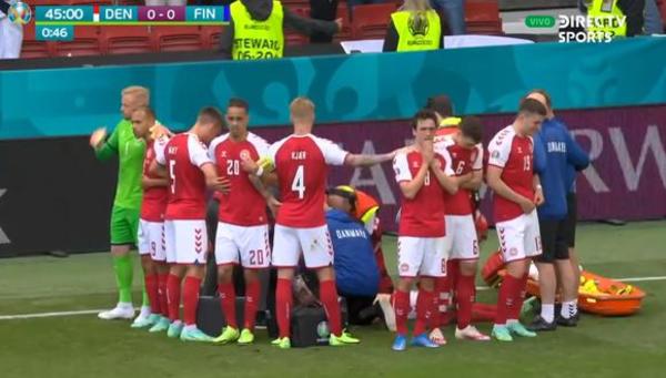 Jugador se desploma súbitamente en pleno partido de la Eurocopa