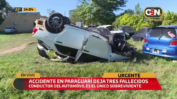 Accidente fatal en Paraguarí: Deja tres fallecidos. - C9N