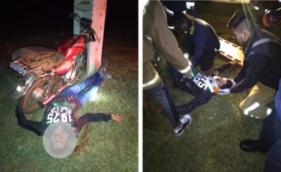 Motociclista queda malherido tras embestir contra columna