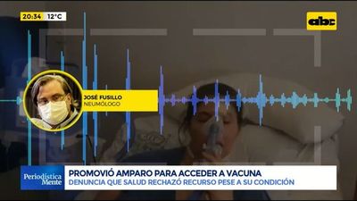 Paciente con rara enfermedad promovió amparo para recibir vacuna y Salud lo rechazó - Periodísticamente - ABC Color