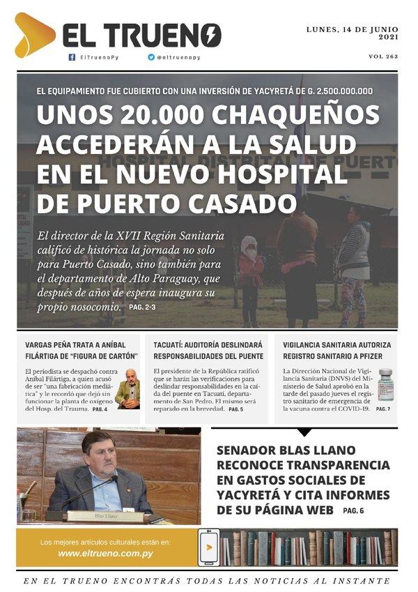 E-paper 14 de junio 2021 - El Trueno