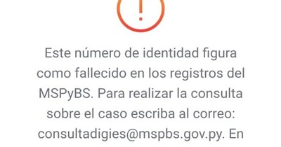 La Nación / Intentó registrarse para acceder a la vacuna contra el COVID-19 pero apareció como fallecida