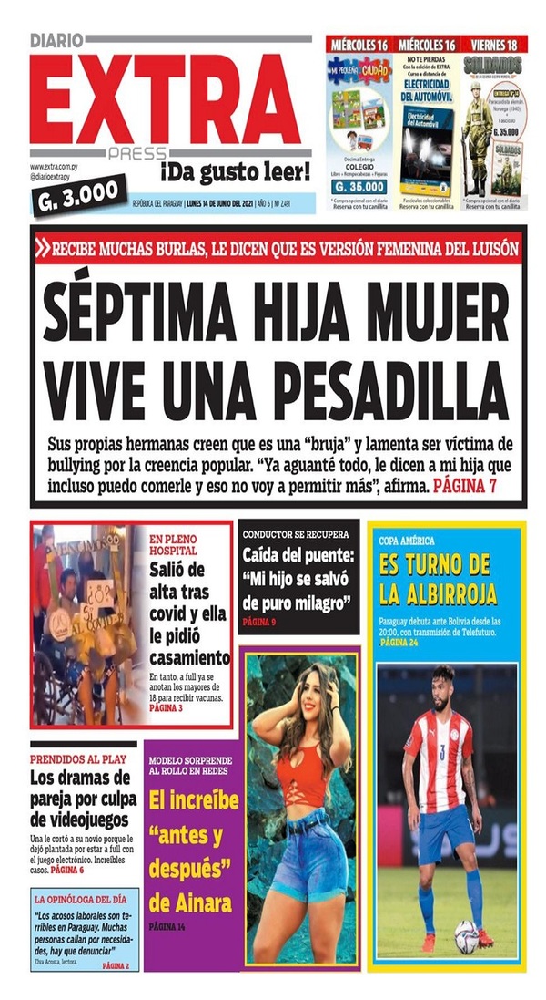 Portadas de este lunes 14 de junio de 2021