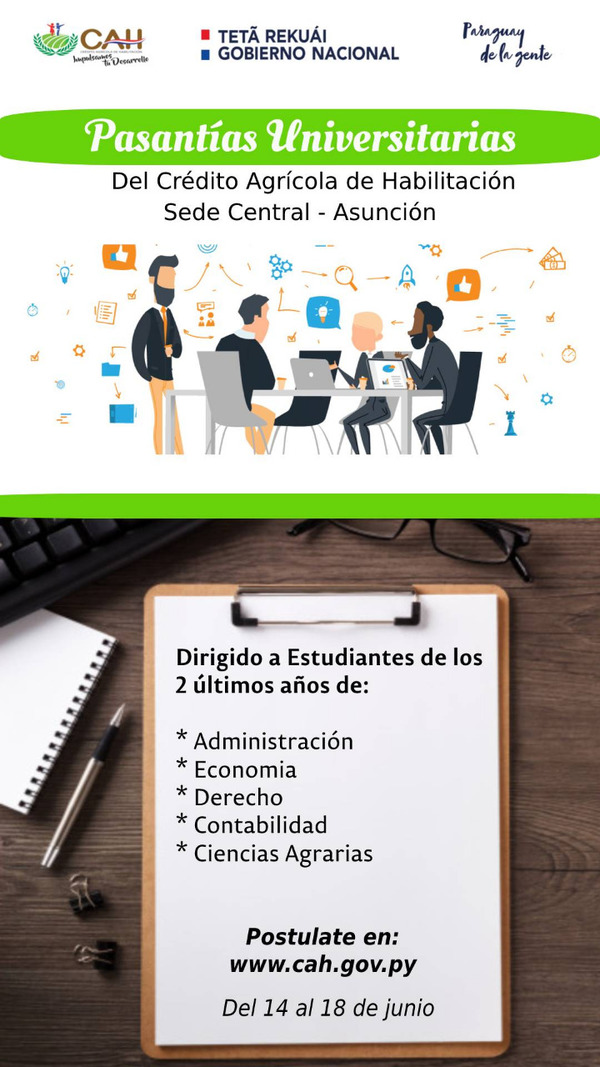 Crédito Agrícola convoca a estudiantes para el programa de Pasantías Universitarias | .::Agencia IP::.