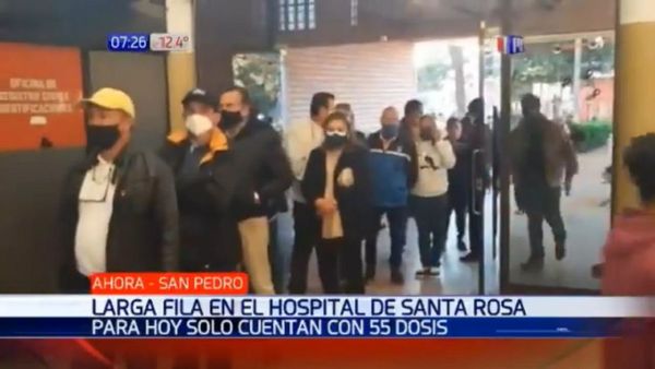 Masiva concurrencia y pocas vacunas anti-Covid en San Pedro