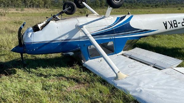 Aeronave capotó en aeropuerto pero no hubo heridos de gravedad