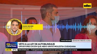 Abdo vetó ley de autoblindaje “porque sintió molestia ciudadana” - ABC Noticias - ABC Color