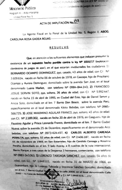 Fiscalía imputa a siete personas por explotación ilegal de juegos de azar - La Clave