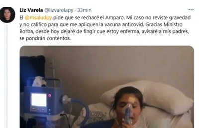 Diario HOY | Jueza ordena al Ministerio de Salud que vacune a Liz Varela