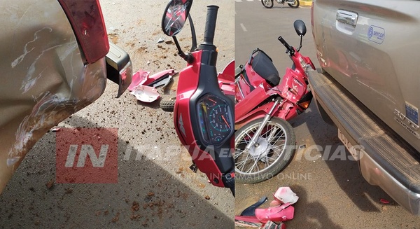 ENCARNACIÓN: MOTOCICLISTA RESULTA CON LESIONES TRAS UN ACCIDENTE SOBRE LA AVENIDA IRRAZABAL.