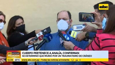 Cuerpo pertenece a Analía, confirman - ABC Noticias - ABC Color