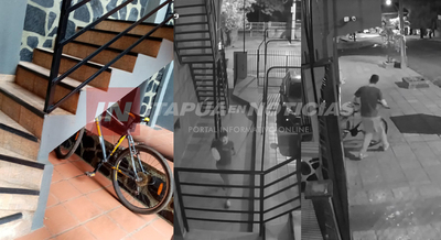 SOLITARIO DELINCUENTE SE ROBA UNA BICICLETA EN PLENO CENTRO DE ENCARNACIÓN