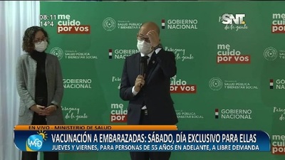 InfoVacunasPy: Sábado vacunación exclusiva para embarazadas - SNT