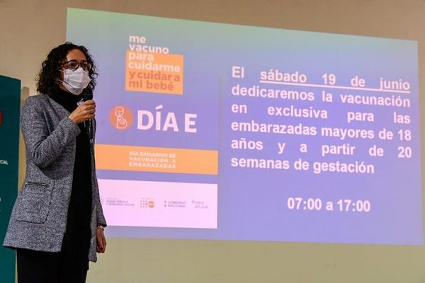 “Día E” para vacunación anticovid exclusiva a embarazadas será este sábado