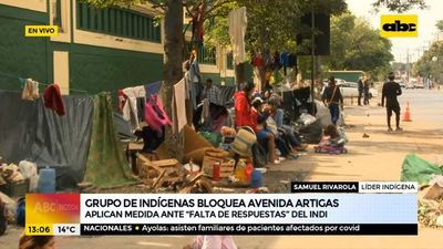 Grupo de indígenas bloquea Avenida Artigas - ABC Noticias Mediodía - ABC Color