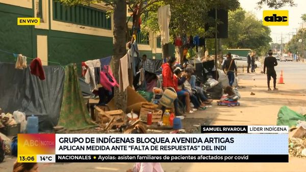 Grupo de indígenas bloquea Avenida Artigas - ABC Noticias Mediodía - ABC Color