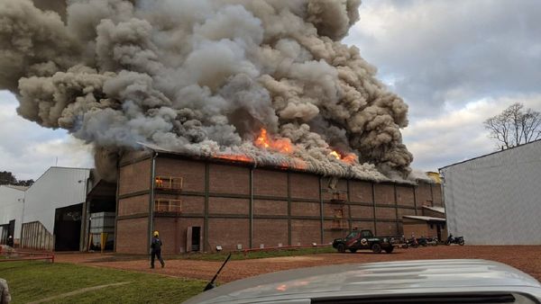 Controlan incendio en secadero de yerba de cooperativa en Obligado