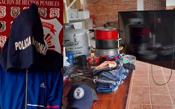 Detienen a un hombre y recuperan objetos robados - Noticiero Paraguay
