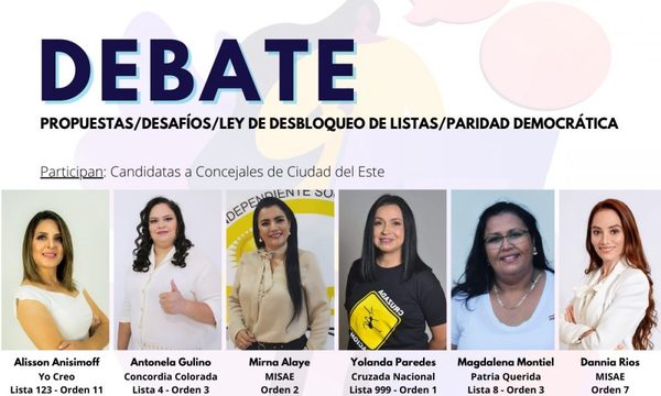 Preparan debate con mujeres precandidatas a la concejalía de CDE