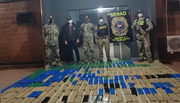 Incautan más de 300 kilos de marihuana en Salto del Guaira.