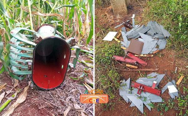 Ladrones de cobre pelaron transformador