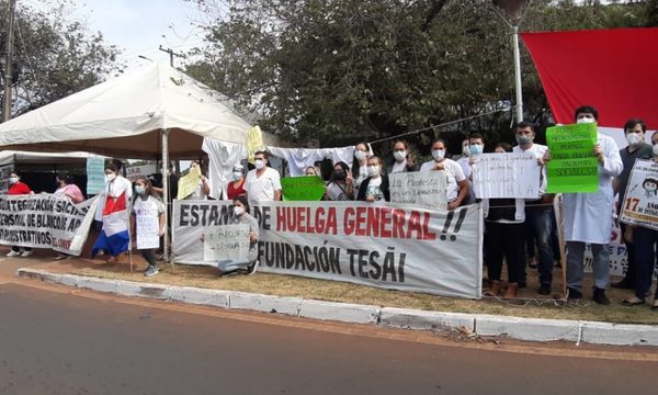 Sindicalistas de Tesãi siguen con medida de fuerza ante ninguneo de Bittinger