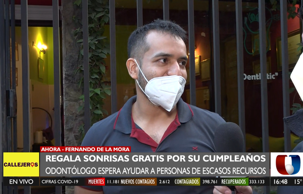 Odontólogo festeja su cumpleaños regalando limpieza bucal a quienes más lo necesitan