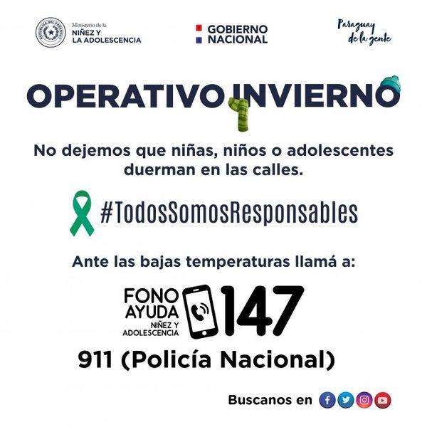 Inició “Operativo Invierno” para proteger a menores en situación de vulnerabilidad